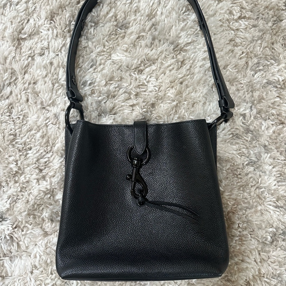 Black Leather Shoulder Bag